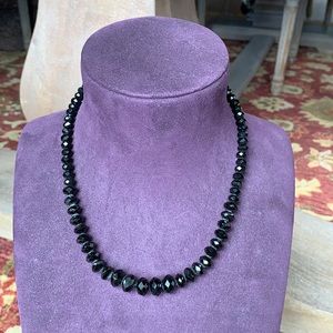 1928 Black jet neck, ear, broken bracelet